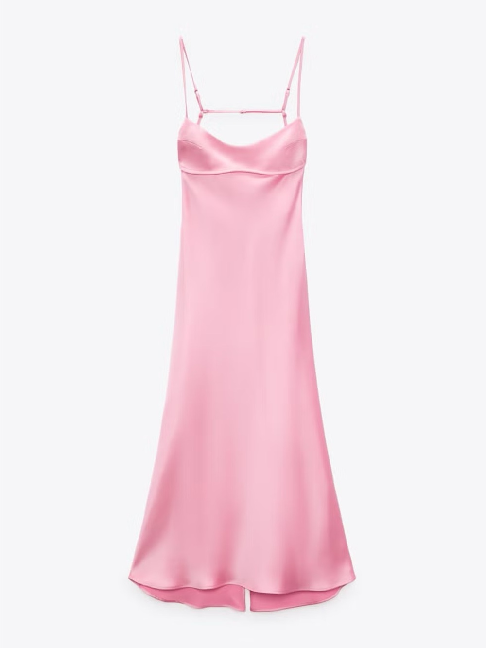 Zara Pink Satin Slip Dress